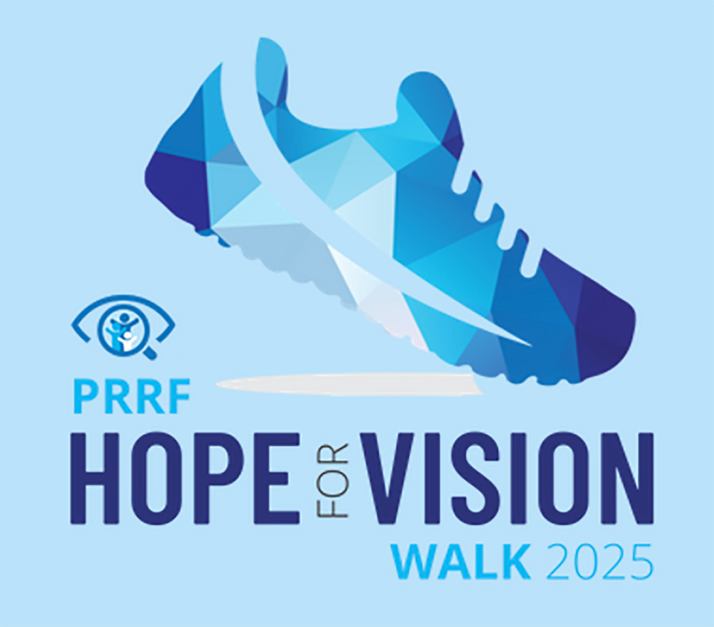 Blue PRRF Hope for Vision Walk 2025 logo