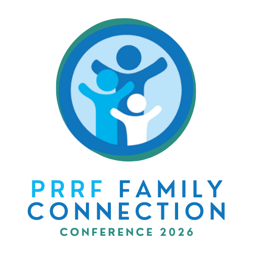 Logo with a circle with three people inside and "PRRF Family Connection Conference 2026" text